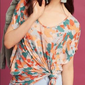 Anthropologie Knotted & Dyed Top M